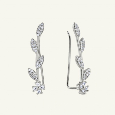 SilveAmo Stříbrné podélné náušnice Aurora C2F1066