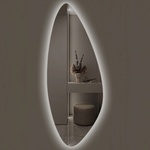 Lidiya Mirror Стенно огледало LED осветление LM Frosted Lens, фигурно, 600×1800мм