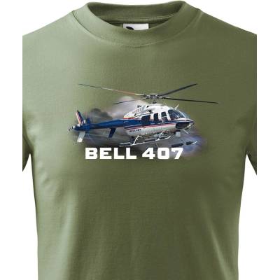 Dětské tričko Bell 407 MilitaryCanvas Dětské tričko Bezvatriko.cz 3238