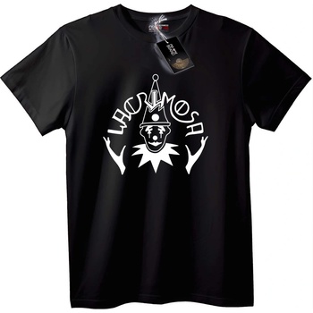 NOONEBRAND Тениска Лъв Зодия с Шут - L, Black