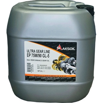 Aksoil gold series ultra gear line ep 75w-90 gl-5 20l