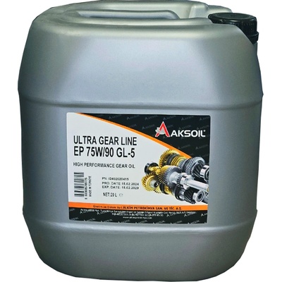 Aksoil gold series ultra gear line ep 75w-90 gl-5 20l