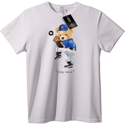 NOONEBRAND Тениска Бейзболно мече - 6XL, White