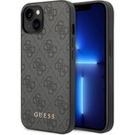 GUESS Apple iPhone 14 Metal Gold Logo Case grey (GUHCP14SG4GFGR)