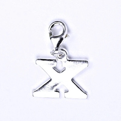 Čištín Stříbrný přívěšek písmenko X na karabince, P 904