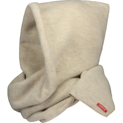 Merino šála s kapucí fleece béžová dune