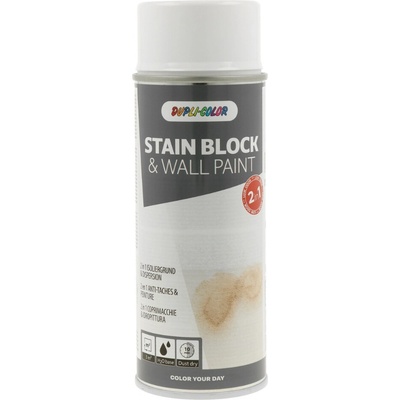DC STAIN BLOCK 2v1 - Blokácia škvŕn a farba v spreji 2v1 (biela, 0,4 L)