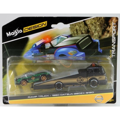 Maisto Datsun 280ZX S130 Ramp Truck + 1980 1:64