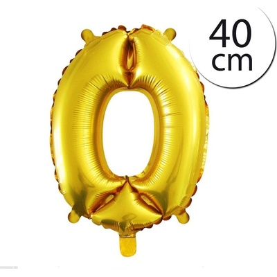 FUN RAG 4Gold 202883 Mini fóliový balón číslo 0 zlatý 40 cm