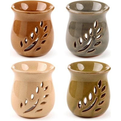 Empt Keramická aroma lampa s výřezem listu mix barev – Zbozi.Blesk.cz