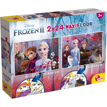 Lisciani Двулицев пъзел Lisciani - Frozen, 2 х 24 части (LI86580)