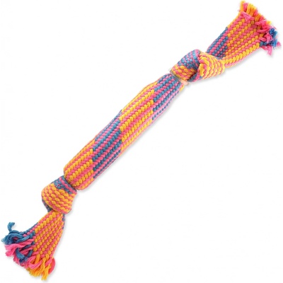 Dog Fantasy přetahovadlo barevné se zvukem vzor 2, 2 knoty 40 cm