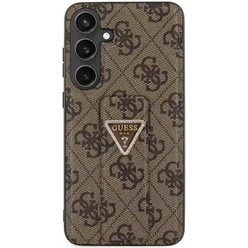 GUESS Кейс Guess GUHCS24LPGS4TDW за Samsung Galaxy S24 Ultra S928, кафяв / кафяв, твърд, Grip Stand 4G Triangle Strass