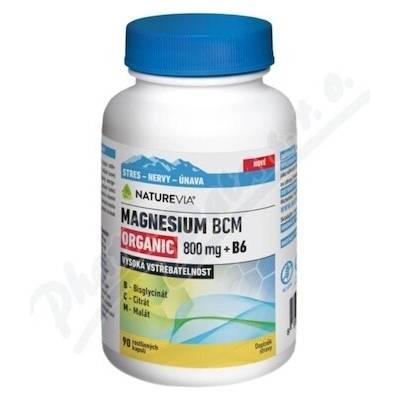 NatureVia Magnesium Organic BCM 800mg +B6 90 kapsúl