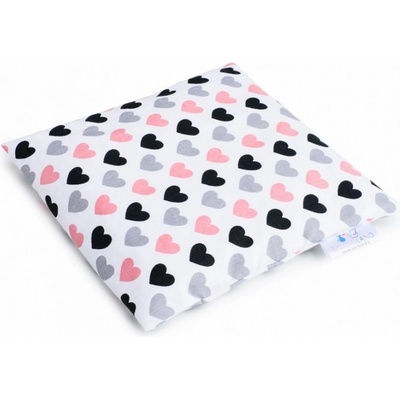 BocioLand Velký nahřívací polštářek s třešňovými pecičkami Srdíčka pastelová – Zboží Mobilmania