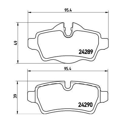 Sada brzdových platničiek kotúčovej brzdy BREMBO P 06 052