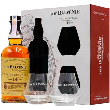 The Balvenie 14y Caribbean Cask Finish 43% 0,7 l (darčekové balenie 2 poháre)