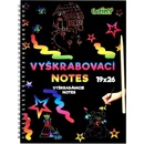 Školský škrabací notes dúhový A4 10 listov a bambusové pero