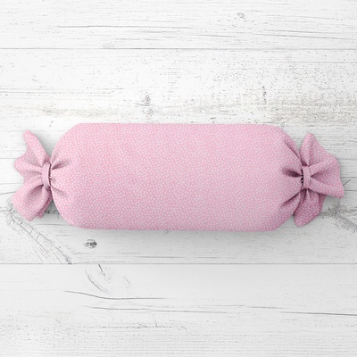 Biante Vankúš valec bonbon Sandra SA-256 Ryža na ružovom 15x40