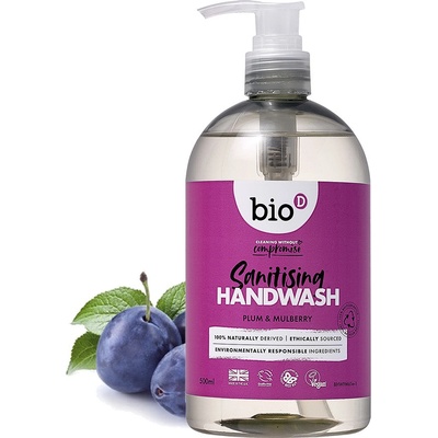 Bio-D dezinfekční tekuté mýdlo na ruce Švestka a Moruše 500 ml