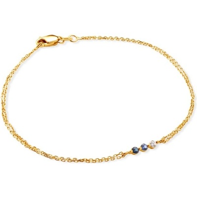 SAVICKI Náramok s príveskom žlté zlato s modrým diamantem 18 cm - SAVMAYB1000754