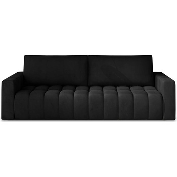 Eltap Черен кадифен разтегателен диван с място за съхранение 247 cm Lazaro - ELTAP (Laz_15)