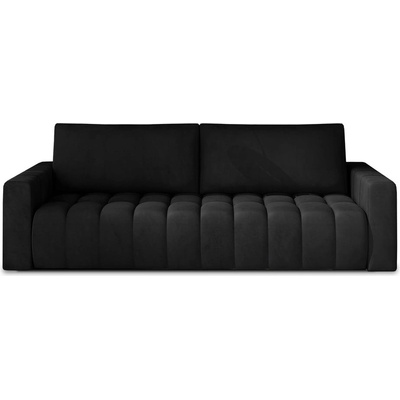 Eltap Черен кадифен разтегателен диван с място за съхранение 247 cm Lazaro - ELTAP (Laz_15)