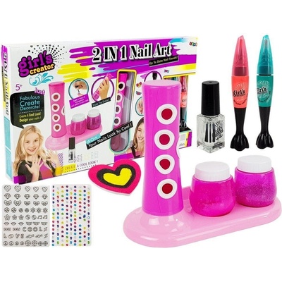 shumee Sada na lakování nehtů Zásobník na třpytky barevné samolepky