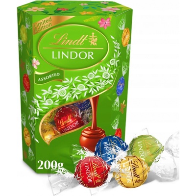 Lindt Lindor směs pralinek s bílou a mléčnou čokoládou 200 g – Zbozi.Blesk.cz