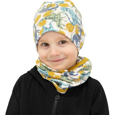 ESITO Bavlněný dětský nákrčník Ocher dino okrová – Zbozi.Blesk.cz