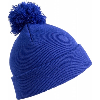 Blingstar čepice Beanie s bambulí royal blue