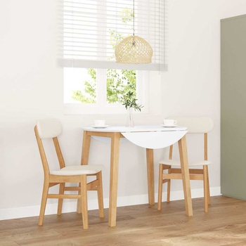 vidaXL Трапезни столове с възглавници 2 бр масивна дървесина гума (4102437)