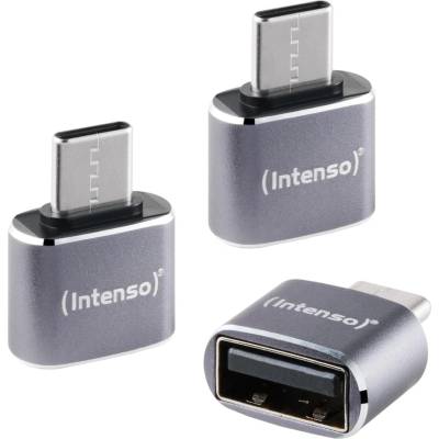 Intenso A480C USB адаптер, сив (комплект от 3 броя) 7600113 (7600113)