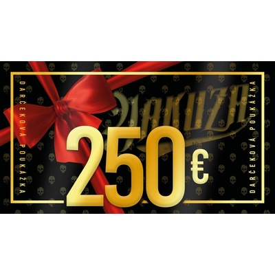 Darčeková poukážka v hodnote 250 € pre nákup v kamenných predajniach Hodnota: 250 €, Použitie: v kamenných predajniach
