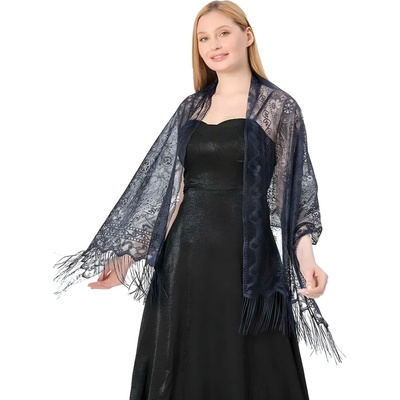 Čipkovaný šál modrá HR33773