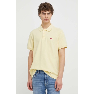 Levi's Памучна тениска с яка Levi's в жълто с изчистен дизайн (35883)
