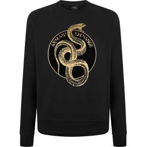 Giorgio Armani Блуза Armani Exchange Men's Ribbed Trim Crew Sweatshirt - Black