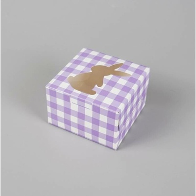 Dortisimo Veľkonočná krabička kocka fialová 10x10x6,5 cm