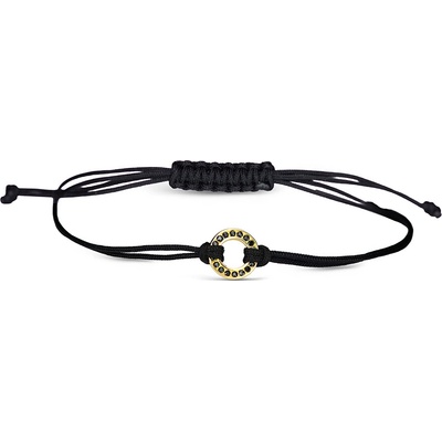 Cutie Jewellery Čierny textilný náramok Z3061-60-BL-X-1 black