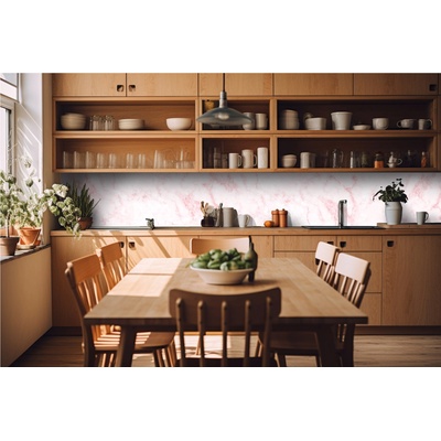 DIMEX ART Фототапет за кухня - текстура от светлорозов мрамор 420 x 60 см