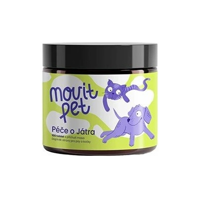 MOVit PET Péče o Játra s příchutí masa 100 tbl