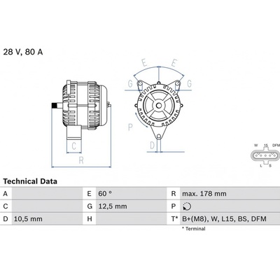 Generátor BOSCH 0 986 047 420 (0986047420)
