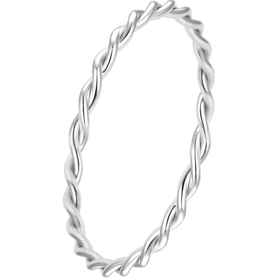 Agato Minimalistický kroucený stříbrný prsten AGG315L