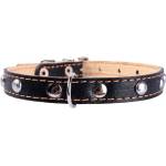 COLLAR Кожен нашийник с метална декорация - 27 - 35см, 14мм - черен