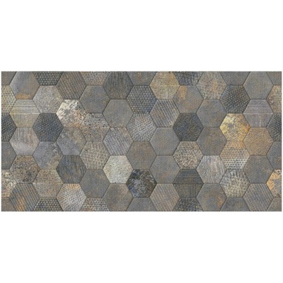 EcoCerram Dekor Sidero dark hexagon 30 x 60 cm modrá 1ks