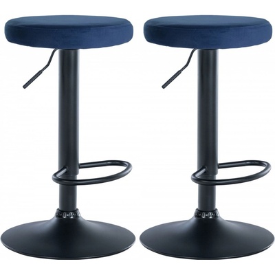Design-Shop Ponte zamat Modrá / čierny rám 2 ks