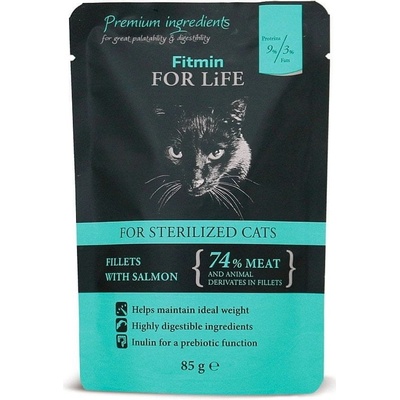 Fitmin Cat Sterilised losos 28 x 85 g