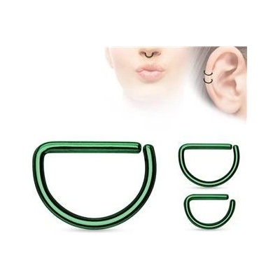 Šperky4U piercing do nosu ucha zelený N01082-1208