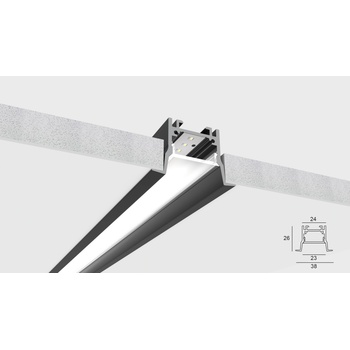 Polaris Алуминиев профил за LED лента Inside Pro BM (38x26 мм) за вграждане | Цена 36, 00 лв (18.41€) (30)