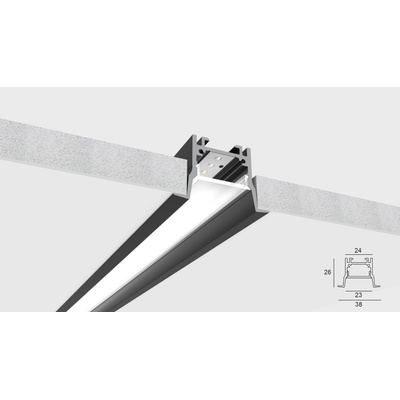 Polaris Алуминиев профил за LED лента Inside Pro BM (38x26 мм) за вграждане | 12, 49€ (24, 42 лв) (30)